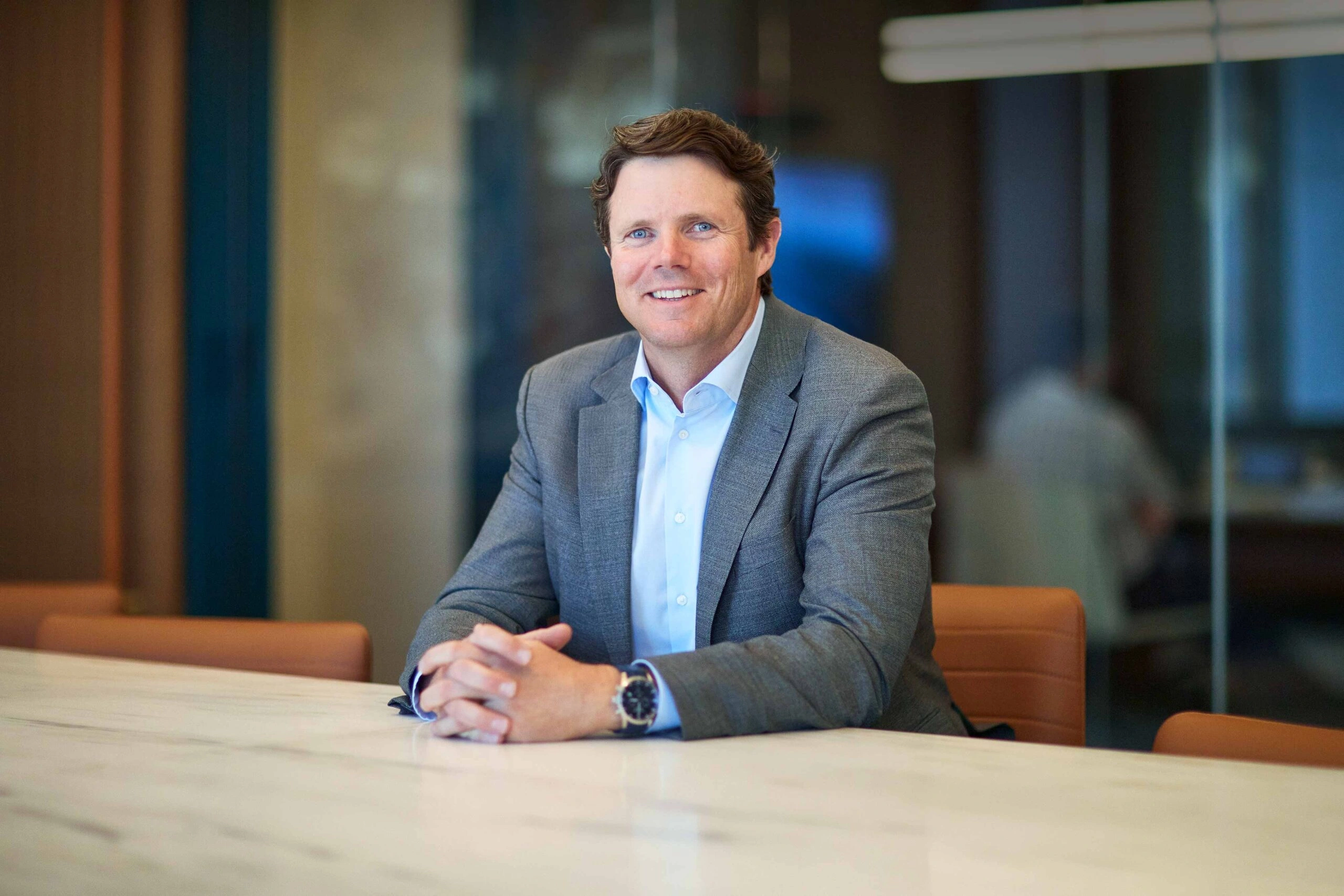 Executive portrait of corporate leader in a modern office setting – Executive Portrait Photographer Copenhagen