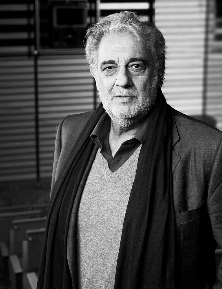 Black and white personal branding portrait of opera singer Plácido Domingo – Personal Branding Portrait Photographer Copenhagen
